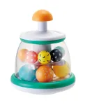 B-KIDS Rollabout Ball Top Infantino &ndash; mėtinis sukamasis žaislas su bar&scaron;kančiais rutuliukais kūdikiams nuo 6 mėn.