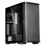 Zalman Z10 ATX Mid Tower korpusas, juodas, grūdintas stiklas, 4x ARGB ventiliatoriai
