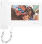Hikvision DS-KH7300EY-WTHE2/White vaizdo telefonspynės monitorius 2-Wire HD su 7" liečiamu ekranu (1024x600), laisvų rankų funkcija, microSD lizdas, baltos spalvos