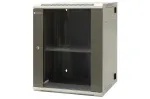 EMITER EM/AH6515 15U sieninis tinklo spintos korpusas 600x550x770 mm, grūdinto stiklo durelės, juodas