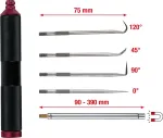 KS TOOLS 550.1080 6 dalių magnetinių ir kablių įrankių rinkinys, lankstus ir standus velenas, 4 kablių profiliai, ergonomi&scaron;kos rankenos