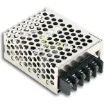 MEAN WELL RS-15-48 15W 48V DC uždaromas maitinimo &scaron;altinis su apsauga nuo perkrovos, vir&scaron;įtampio, trumpojo jungimo, metaliniu korpusu, 85-264V AC įėjimu