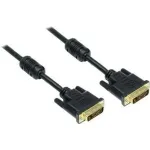 Good Connections DVI-D Dual Link kabelis 24+1 vyri&scaron;kas-vyri&scaron;kas, auksuoti kontaktai, ferito &scaron;erdis, juodas, 1,8 m (4310-DG2)