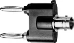 Teleg&auml;rtner matavimo adapteris BNC lizdas į 4 mm bananų ki&scaron;tukus, juodas/sidabrinis J01008A0620