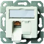 TELEG&Auml;RTNER J00020A0523 AMJ-S Cat.6A ekranuota įleidžiama RJ45 rozetė, 2 prievadų, grynai balta