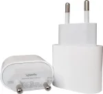 PowerRay PR-2347 20W USB-C PD sieninis įkroviklis, EU ki&scaron;tukas, baltas (be įpakavimo)