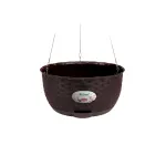 STEFANPLAST Natural pakabinama gėlių vazonas &Oslash;30x14.5cm tamsiai rudos spalvos