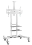 ONKRON TS1881-W TV stovas 50&ndash;86 colių televizoriams, Baltas, laisvai pastatomas universalus laikiklis