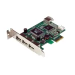 &bdquo;StarTech.com&ldquo; 4 prievadų PCI Express Low Profile auk&scaron;tos spartos USB kortelė