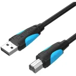 USB 2.0 A&ndash;B laidas Vention VAS-A16-B500, 5 m, juodas, ki&scaron;tukas&ndash;ki&scaron;tukas, 480 Mbps