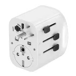 Kelioninis adapteris GEMBIRD TPA-EU2A1C15-01-W &mdash; 15W, 2&times; USB-A + 1&times; USB-C, E tipo ki&scaron;tukas