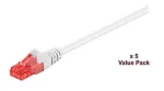 Microconnect V-UTP615WVP Cat6 U/UTP tinklo kabelių rinkinys, 15 m, balti, 5 vnt.