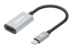 Manhattan 153973 USB-C į HDMI jungties adapteris, 4K 60 Hz, aliuminio, Space Grey