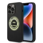 Karl Lagerfeld mink&scaron;tas silikoninis dėklas RSG Black, skirtas Apple iPhone 14 Pro, KLHCP14LSRSGRCK