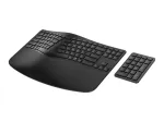 HP 960 ergonominė belaidė klaviatūra, pilno dydžio (100%), belaidė, RF Wireless + Bluetooth, membraninė, juoda
