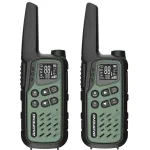Ne&scaron;iojamos racijos Baofeng BF-T25E &mdash; 16 kanalų, 2&times;1400 mAh Li‑Ion, VOX, LCD, žalios, rinkinys 2 vnt.