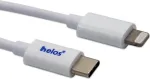helos USB-C į Lightning laidas 718011 &mdash; 1 m, baltas, įkrovimui ir duomenų sinchronizavimui