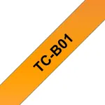 Brother lipnių etikečių juostelė 12 mm (TC-B01) &ndash; fluorescencinė oranžinė, juodas tekstas