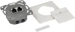 LogiLink NP0128 - Cat.6A Netzwerkdose UP 2x RJ45 geschirmt reinwei&szlig;