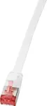 Logilink SlimLine - Patch-Cable - RJ-45 (S) į RJ-45 (S) - 10 m - U/FTP, PiMF - CAT 6 - Lieta, Su apsauga nuo užsikabinimo, Plok&scaron;čias - Baltas (CF2091S)