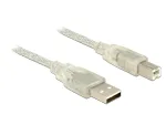 USB kabelis DeLOCK 83895 USB 2.0 3m USB A USB B permatomas