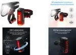 Dviračio žibintų rinkinys FISCHER FAHRRAD PLUS 110 TWIN STOP LED juodas, priekinis ir galinis LED