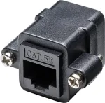 Wentronic 72361 Black RJ45 keystone lizdas