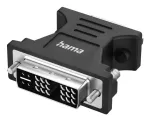 Vaizdo adapteris HAMA 00300090 DVI-I (vyri&scaron;kas) į VGA (moteri&scaron;ką), juodas