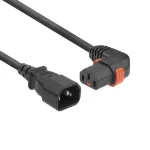 ACT maitinimo laidas C14 - C13 IEC Lock (stačiu kampu) juodas 2 m, PC2045