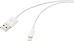 Renkforce USB 2.0 kabelis USB-A ki&scaron;tukas &ndash; Apple Lightning ki&scaron;tukas 1,00 m baltas RF-6857548