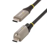 StarTech.com 20 colių (50 cm) vir&scaron;utinis varžtinis fiksavimo USB C laidas 10 Gbps &ndash; USB 3.1/3.2 Gen 2 Type-C laidas &ndash; 100 W (5 A) galios tiekimas, DP Alt režimas &ndash; vienas fiksavimo varžtas, USB-C įkrovimo/sinchronizavimo laidas