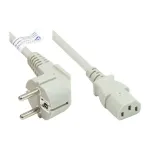 Netzkabel Schutzkontakt-Stecker Typ E+F (CEE 7/7, gewinkelt) an C13 (gerade), grau, 1,00 mm&sup2;, 3 m, Good Connections&reg; (P0130-GR030)