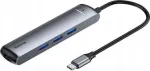 Baseus 7-in-1 USB-C Hub Adapter su 2x USB 3.0, HDMI, USB-C PD 100W, SD/TF kortelių skaitytuvu &ndash; Space Grey