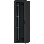 DIGITUS 42HE Unique Network Cabinet 600x600mm Glass Door Black