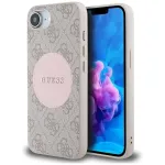 Guess 4G Circle Classic Logo MagSafe Dėklas, iPhone 16e &ndash; Rožinis