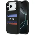BMW M Silicon Horizontal Line MagSafe dėklas, skirtas Apple iPhone 17 Pro, juodas