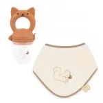 Kaloo Baby Gift Set Fruit Teether + Bib Grignoti the Squirrel