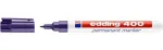 EDDING 400 Permanent Marker Violet Round Tip 1 mm Plastic Barrel for Cardboard Glass Leather Metal Plastic Wood