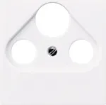 JUNG A 561 PLSAT WW dengiamoji plok&scaron;telė SAT/TV/radio lizdui, Alpine White, Duroplast