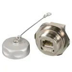 EFB Elektronik IP67DFKRJ45FL Cat.6A RJ45 Feed-Through Coupler, M25, IP67, Shielded