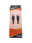 BULLET USB-C į USB-C laidas 1 m, 2,4 A juodas