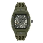 Philipp Plein The $kull vyrų laikrodis PWVBA0223 44mm nerūdijantis plienas kvarcinis juodas ciferblatas silikoninis dirželis