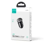 Joyroom JR-CCN06 Mini Automobilinis Įkroviklis 30W 2x USB-C Metalinis Juodas
