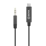 BOYA BY-K2 USB-C į 3,5 mm TRRS garso adapterio laidas (20 cm, juodas)