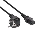 Akyga AK-PC-05S maitinimo kabelis, CEE 7/7 į IEC C13, varinis 3 x 1,5 mm&sup2;, 5 m, juodas