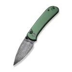 CIVIVI Qubit Damascus aliuminio žalios spalvos peilis
