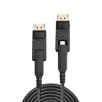 Lindy 10 m pluo&scaron;tinė optinė hibridinė Mini DisplayPort 1.4 laidas su nuimamomis DP jungtimis