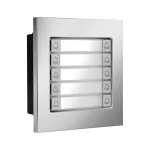 BCS-PAN-P10-N lauko skydelis 2 laidų interkomui &ndash; 2MP kamera, 125&deg; plataus kampo, IP65, IK07, sidabrinis/pilkas