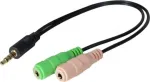 Exertis Connect CTIA ausinių adapteris - 3,5 mm TRRS į du TRS (ausinių/mikrofono skirstytuvas) 721135