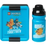 Room Copenhagen LEGO Ninjago Classic maisto dėžutės komplektas su gertuve, mėlyna/juoda, 2 dalys